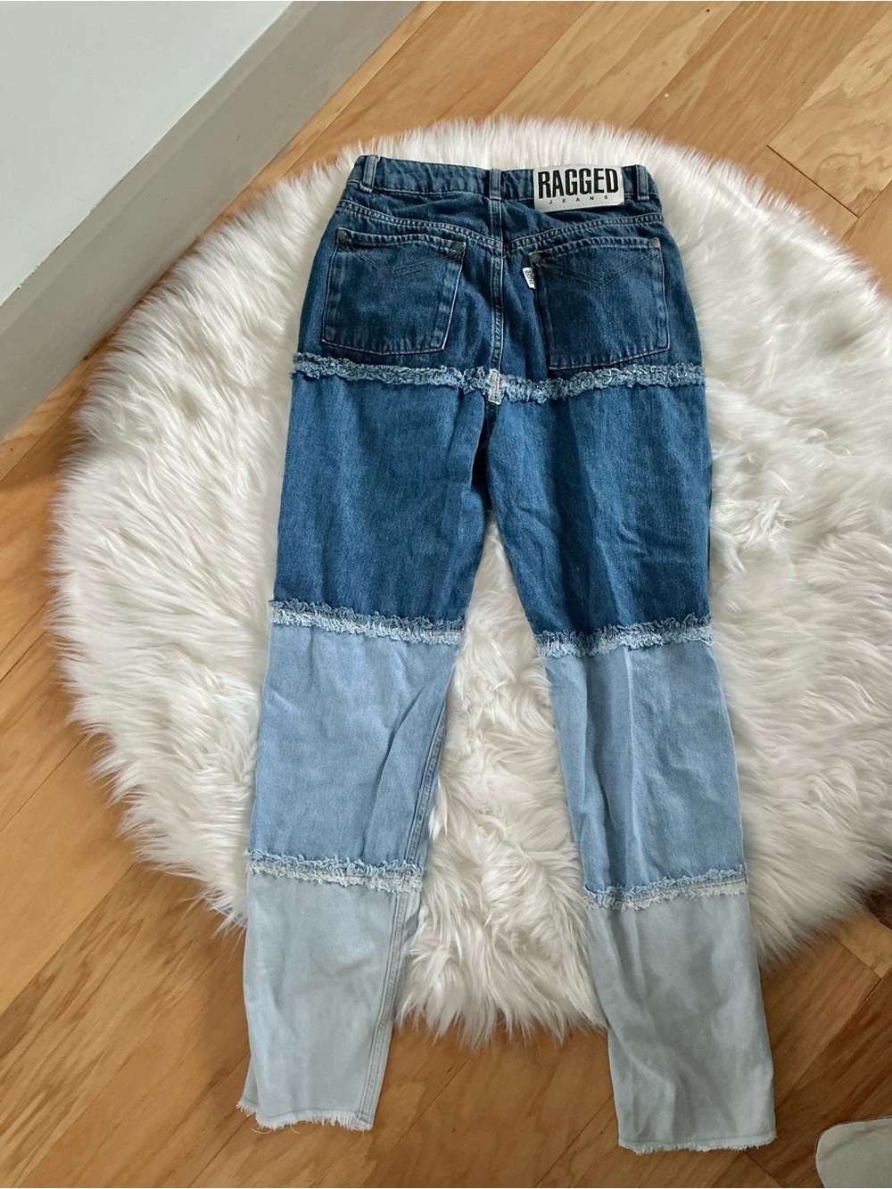 The Ragged Priest Multi-Tone Patchwork High Rise Jeans Size 26 - Picture 3 of 8